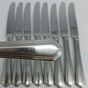 9X BK Lenox ARCHWAY Dinner Butter Knives Hollow Handle French Stainless 9 1/4"